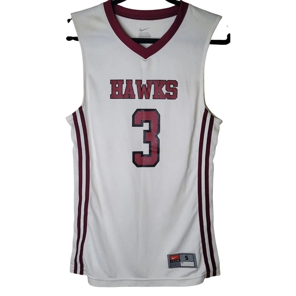 Nike Team Atlanta Hawks #3 White/Maroon Basketball Jersey Sleeveless Men's S